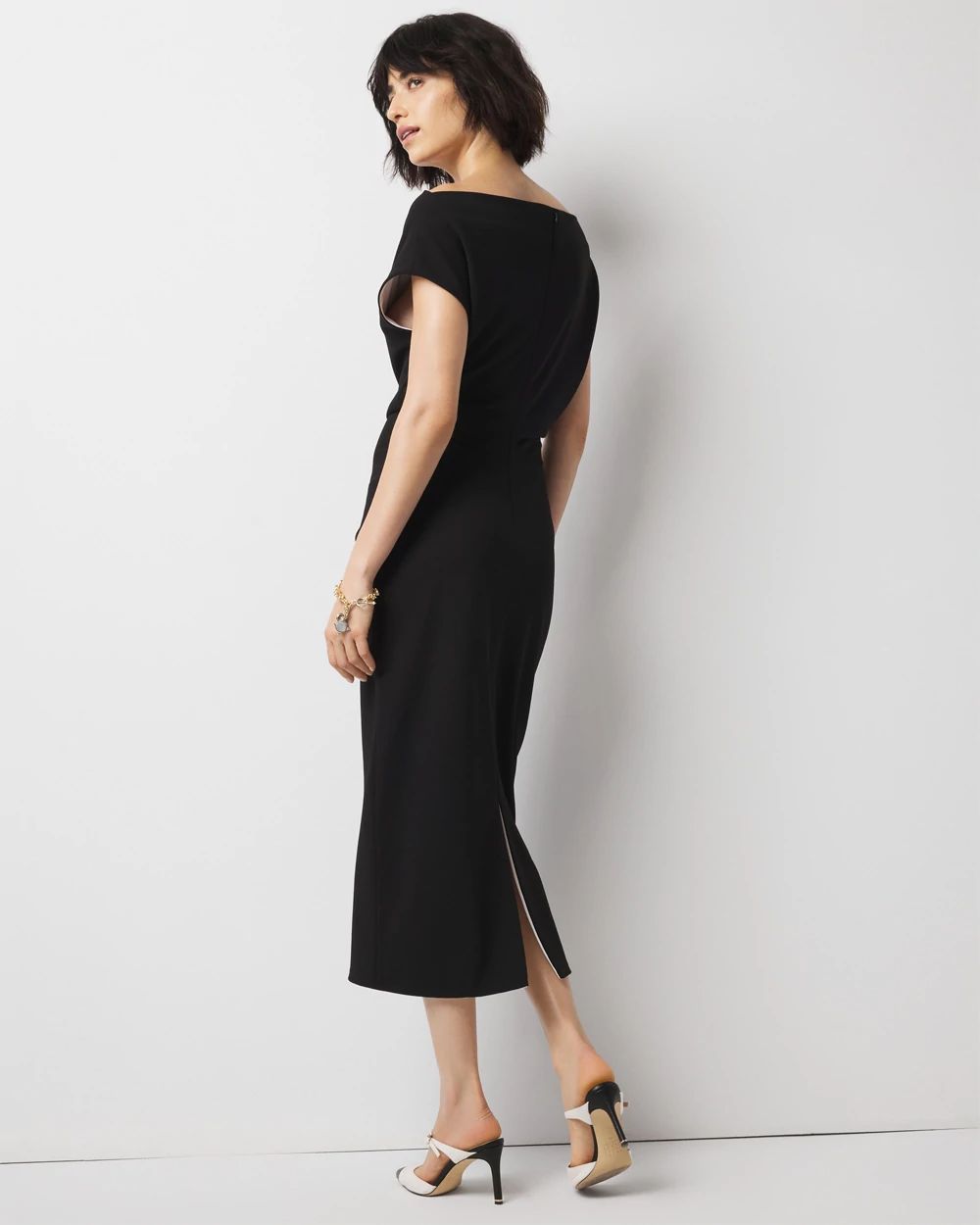 Off-The-Shoulder Midi Dress | White House Black Market